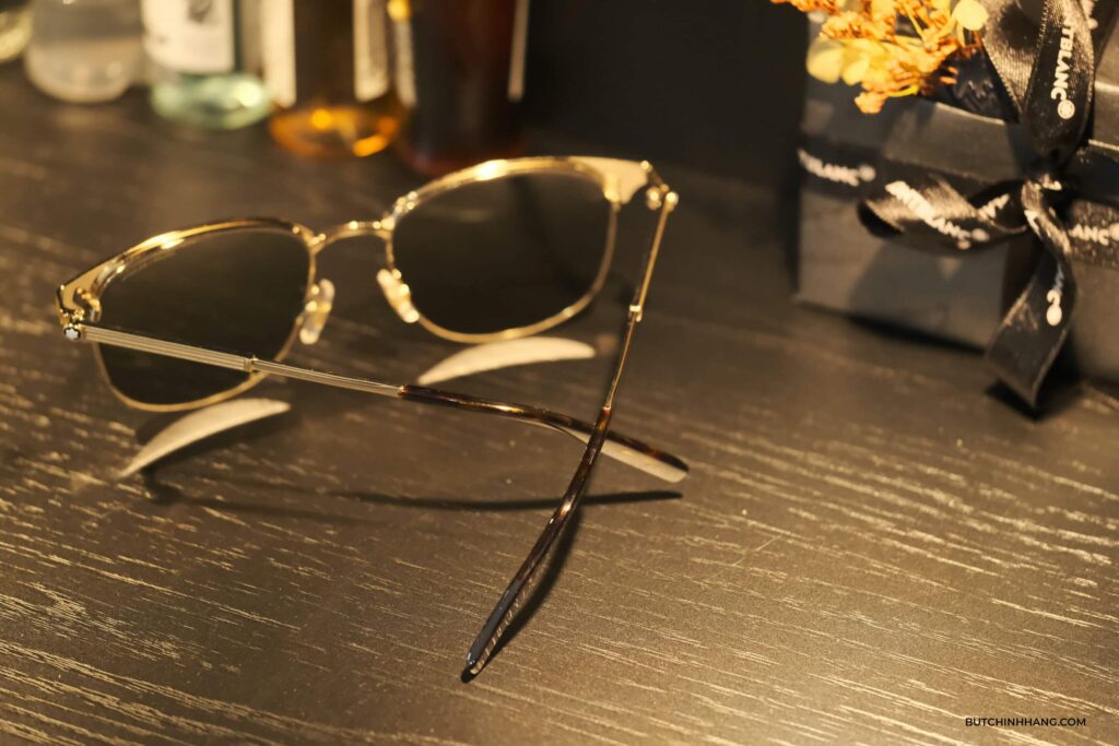 Kính mát Montblanc Retro Sunglasses Matte Gold/Havana - mẫu kính mát xen lẫn vintage và hiện đại - kinh mat montblanc retro sunglasses matte goldhavana mau kinh mat xen lan vintage va hien dai 1