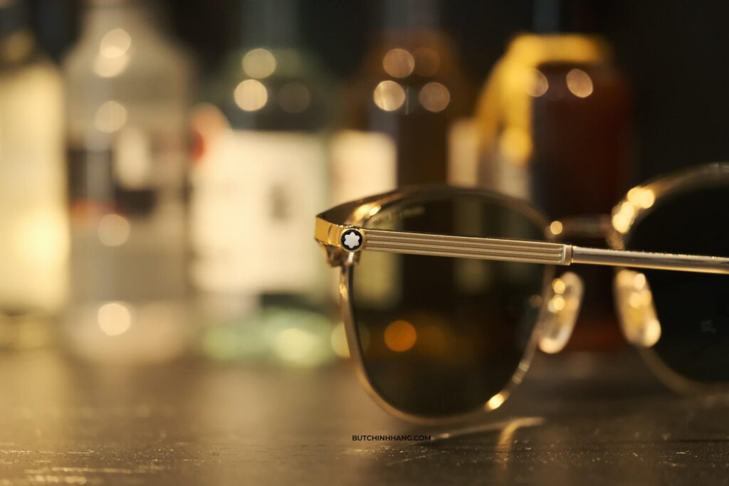 Kính mát Montblanc Retro Sunglasses Matte Gold/Havana - mẫu kính mát xen lẫn vintage và hiện đại - kinh mat montblanc retro sunglasses matte goldhavana mau kinh mat xen lan vintage va hien dai