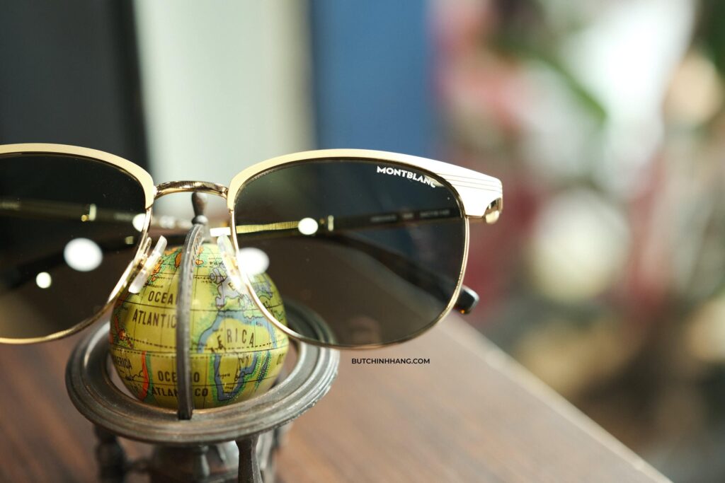 Mẫu kính mát mang hơi hướng Retro của những năm thế kỷ XX - Kính mát Montblanc Retro Sunglasses Matte Gold/Havana - mau kinh mat mang hoi huong retro cua nhung nam the ky xx kinh mat montblanc retro sunglasses matte goldhavana 1