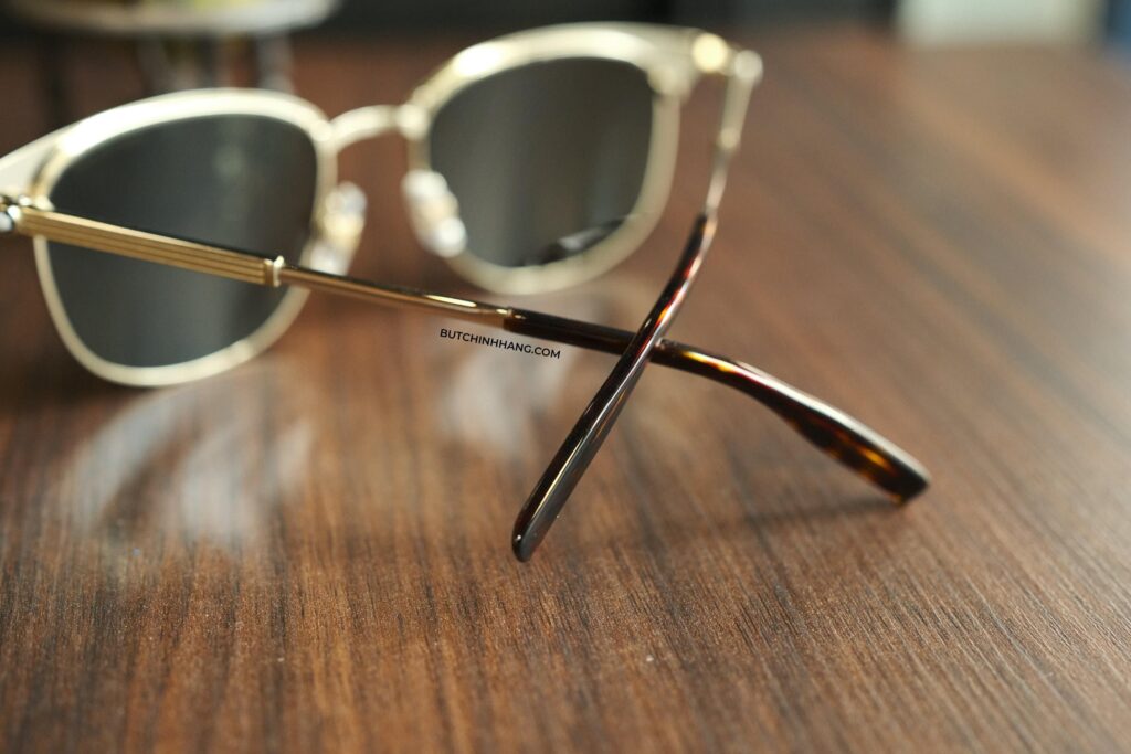 Mẫu kính mát mang hơi hướng Retro của những năm thế kỷ XX - Kính mát Montblanc Retro Sunglasses Matte Gold/Havana - mau kinh mat mang hoi huong retro cua nhung nam the ky xx kinh mat montblanc retro sunglasses matte goldhavana