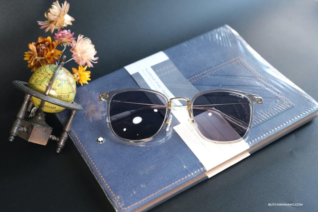 Mẫu kính mát Unisex phù hợp cho cả nam và nữ - Montblanc Unisex Gold/Grey Sunglasses - mau kinh mat unisex phu hop cho ca nam va nu montblanc unisex goldgrey sunglasses