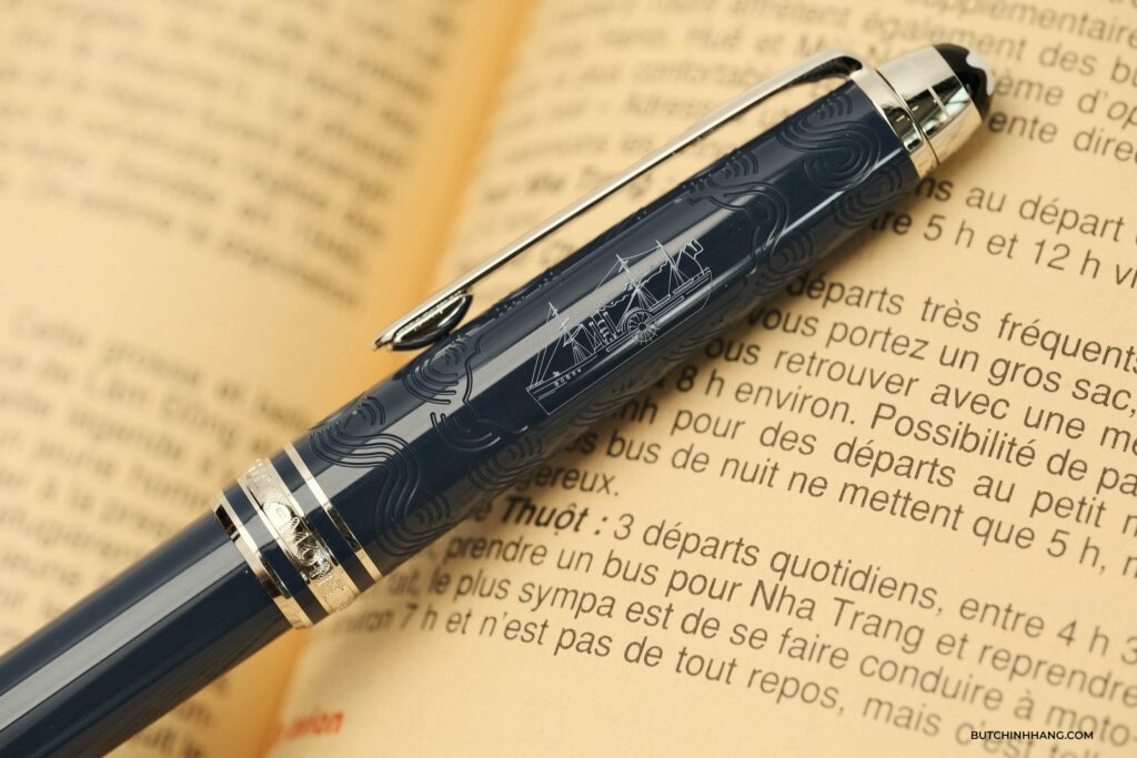 The blue of adventures on the Montblanc Meisterstuck Classique Around the World in 80 days pen - the blue of adventures on the Montblanc Meisterstuck Classique Around the World in 80 days 2 pen