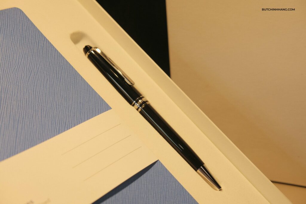 Notebook Blue leather notebook and the combination with Montblanc Meisterstuck Classique Platinum Ballpoint Pen - notebook blue leather notebook and the combination with Montblanc Meisterstuck Classique Platinum Ballpoint Pen 1
