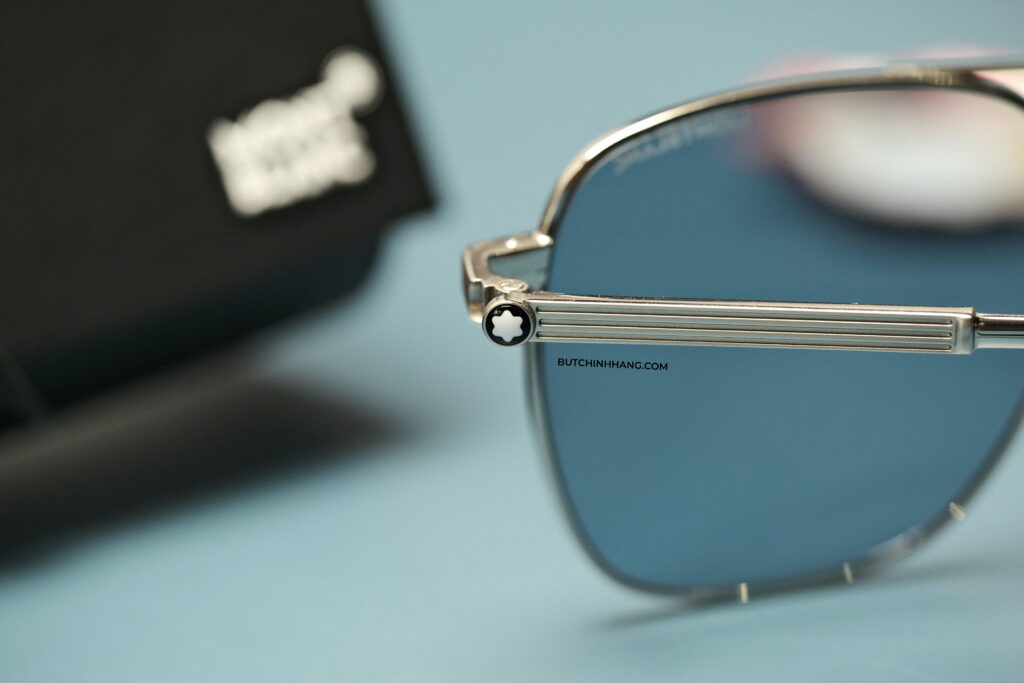 Mẫu kính mát với màu xanh sang trọng - Montblanc Pilot Sunglasses Silver - DSCF9037 1