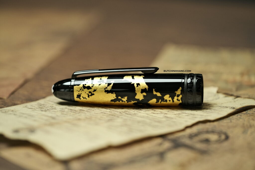 Bút Montblanc Meisterstuck Solitaire Calligraphy Gold Leaf Rollerball Pen 119689 - DSCF9090 1024x683