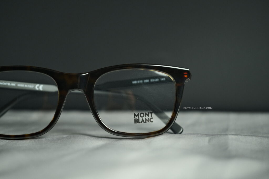 Gọng kính Montblanc Rectangular Eyeglasses với nhựa vân đồi mồi đặc trưng  - DSCF0201