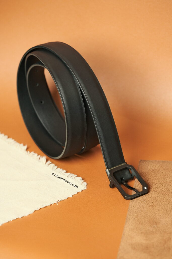 Thắt lưng nữ Belt Frame Pin Buckle Plain Leather Black 2.5cm 123902 - DSCF0222 683x1024