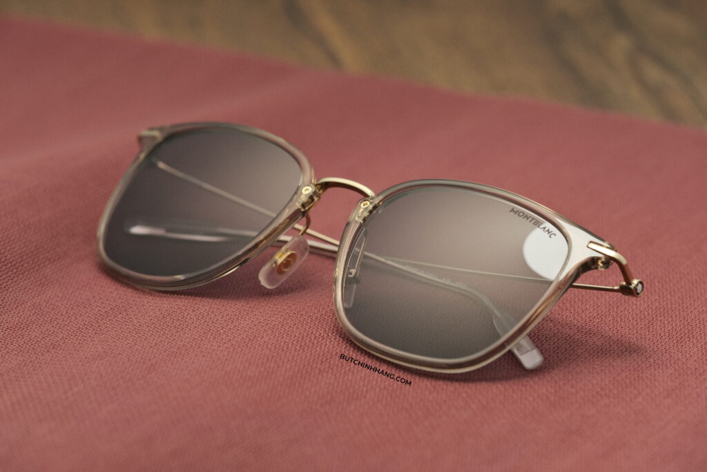 Kính mát Montblanc Unisex Gold/Grey Sunglasses MB0157SA - DSCF9666