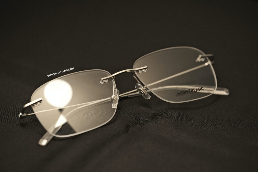 Gọng kính Montblanc Rimless Silver Eyeglasses 00750 - DSCF9808
