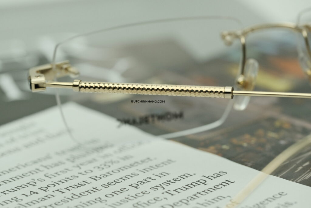 Phần gọng kính sang trọng với những đường cắt lấp lánh - Montblanc Rimless Gold Plate - phan gong kinh sang trong voi nhung duong cat lap lanh montblanc rimless gold plate 2