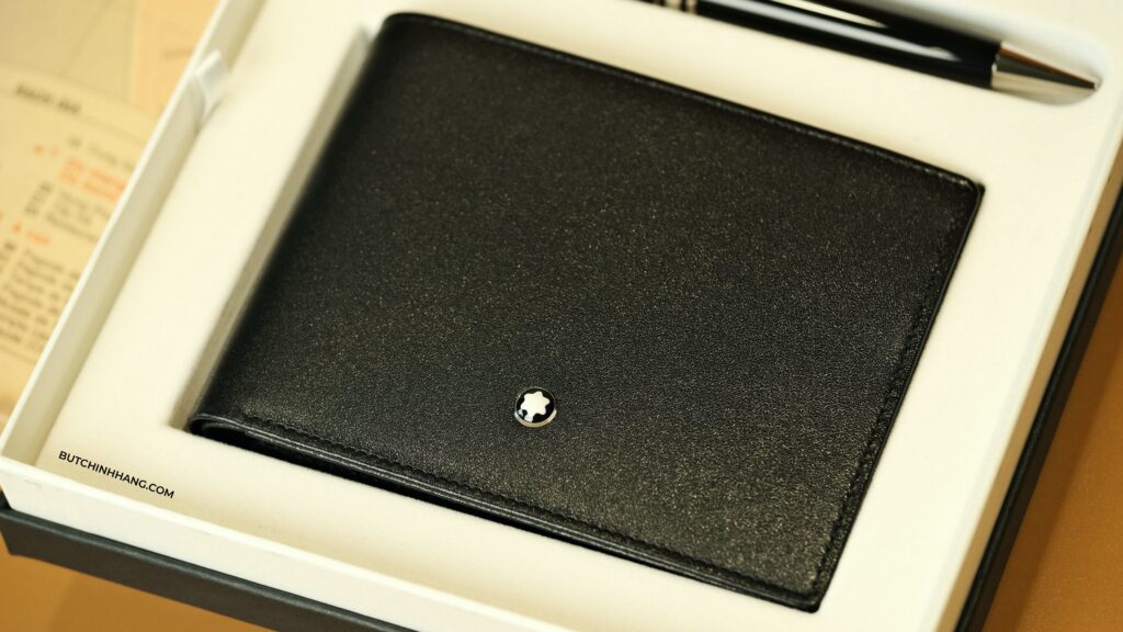 Set quà tặng cao cấp dành cho đồng nghiệp, khách hàng, người thân - Montblanc Meisterstuck Classique Platinum & MST Wallet Black DSF1182