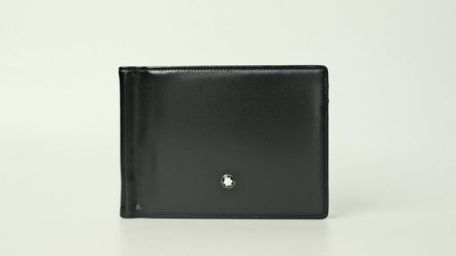 Ví kẹp kiền Montblanc Meisterstuck 6 CC Leather Wallet with Money Clip – Black 5525 Ví Montblanc