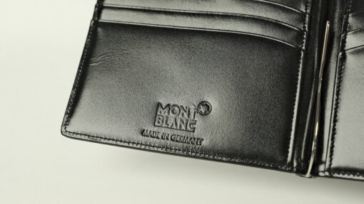 Ví kẹp kiền Montblanc Meisterstuck 6 CC Leather Wallet with Money Clip – Black 5525 Ví Montblanc 4
