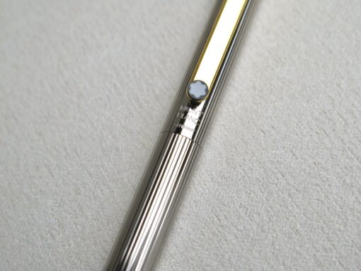 Montblanc S Line Push Silver Metal Gold Plated Clip Pinestriped Ballpoint Pen 2929 Bút Ký Quà Tặng Bút Bi Xoay 5