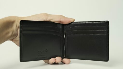 Ví kẹp kiền Montblanc Meisterstuck 6 CC Leather Wallet with Money Clip - Black 5525 - Hình ảnh 2