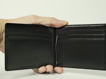 Ví kẹp kiền Montblanc Meisterstuck 6 CC Leather Wallet with Money Clip - Black 5525 - vi kep kien montblanc meisterstuck 6 cc leather wallet with money clip black 5527 scaled
