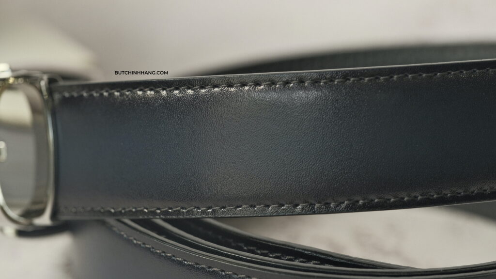 Hai phiên bản thắt lưng với thiết kế màu sắc lạ mắt và đầy sự sáng tạo - Montblanc Men’s Reversible Business Leather Belt - DSF1949