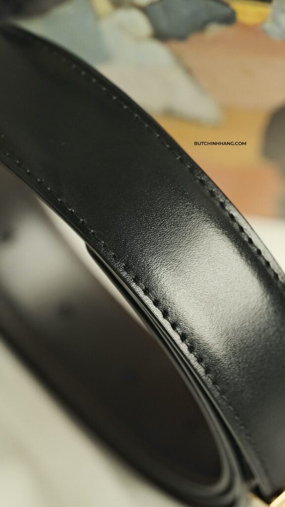 Vàng hồng sang trọng và mẫu thắt lưng Montblanc Classic Rose Gold Reversible Leather Belt - DSF2265