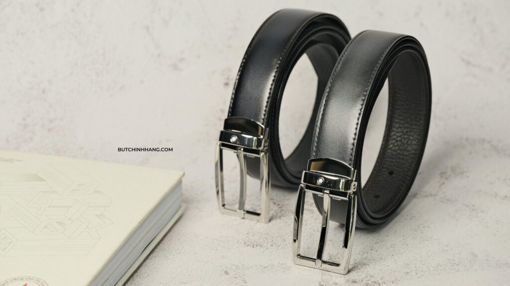Two belt versions with unique and creative color designs - Montblanc Men's Reversible Business Leather Belt - two belt versions with unique and creative color designs montblanc mens reversible business leather belt 2