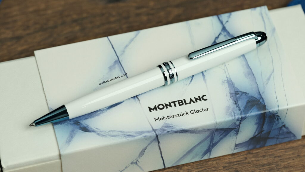 Bút Montblanc Meisterstück Glacier Classique Ballpoint Pen White 129401 - DSCF2655