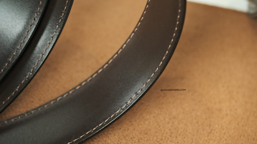 Thắt lưng Montblanc Classic Rose Gold Reversible Leather Belt 101896 - Mẫu thắt lưng mặt vàng hồng tuyệt đẹp - DSCF2680