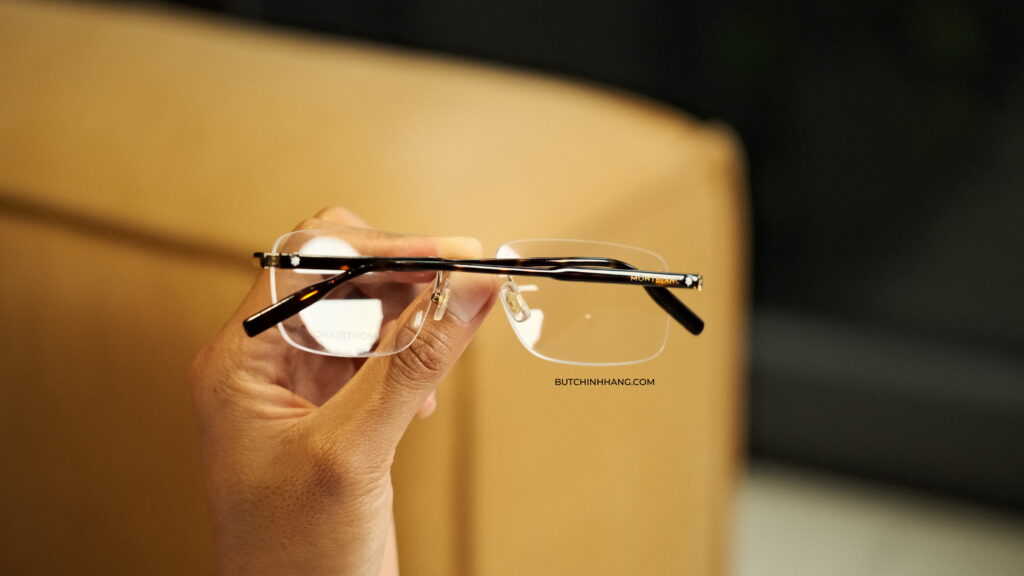 Gọng kính Montblanc Rimless Gold Havana Eyeglasses MB0088O - Mẫu gọng kính văn phòng với phong cách đẳng cấp - DSCF2963