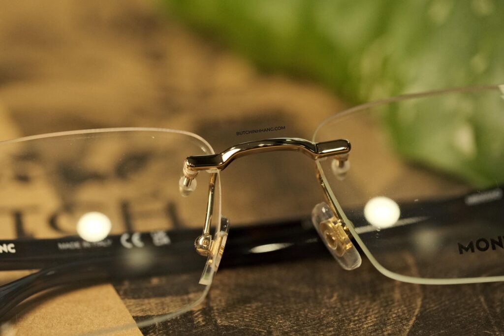 Bước vào thế giới của thời trang với Gọng kính Montblanc Rimless Gold Havana Eyeglasses 0055O  - buoc vao the gioi cua thoi trang voi gong kinh montblanc rimless gold havana eyeglasses 0055o 1
