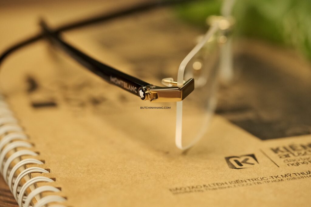 Bước vào thế giới của thời trang với Gọng kính Montblanc Rimless Gold Havana Eyeglasses 0055O  - buoc vao the gioi cua thoi trang voi gong kinh montblanc rimless gold havana eyeglasses 0055o