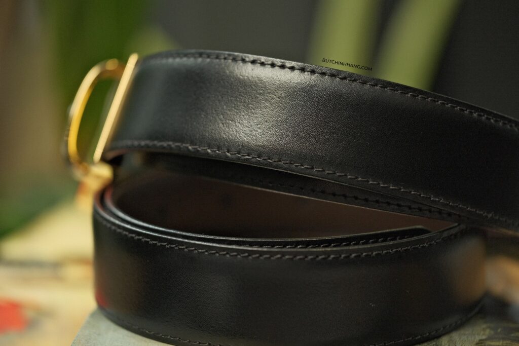 Thắt lưng Montblanc Classic Gold Reversible Leather Belt - Mẫu thắt lưng truyền thống nhưng vô cùng sang trọng và quyền lực DSCF3945