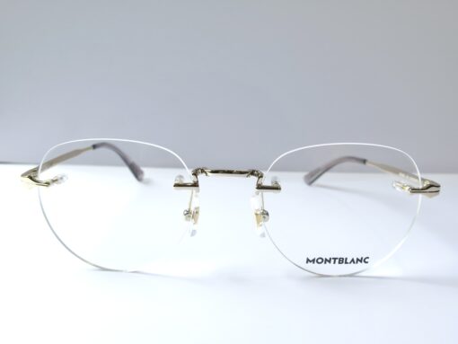 Gọng kính Montblanc Rimless Gold Eyeglasses MB0268O 001 Gọng kính Nam