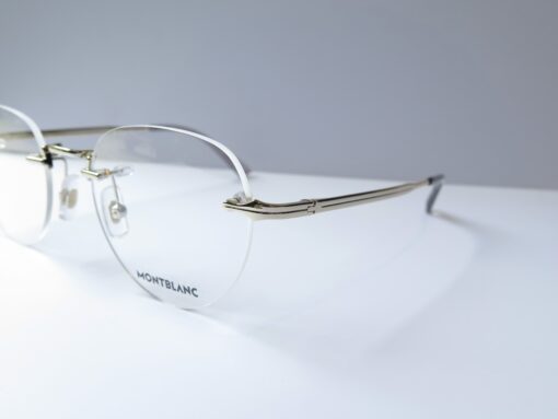 Gọng kính Montblanc Rimless Gold Eyeglasses MB0268O 001 Gọng kính Nam 3