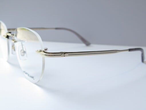 Gọng kính Montblanc Rimless Gold Eyeglasses MB0268O 001 Gọng kính Nam 4