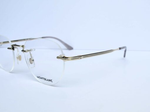 Gọng kính Montblanc Rimless Gold Eyeglasses MB0268O 001 - Image 2