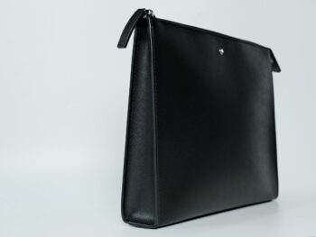 Ví cầm tay Montblanc Sartorial Black Clutch Pochette 126054 - Ảnh 3