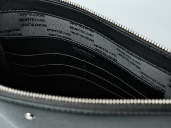 Ví cầm tay Montblanc Sartorial Black Clutch Pochette 126054 - Ảnh 5