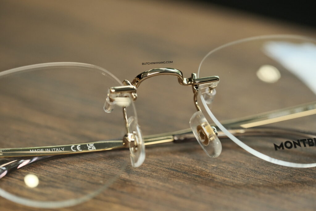 Mẫu gọng kính sang trọng và thanh lịch -  Montblanc Rimless Gold Eyeglasses MB0268O 001 DSCF4939