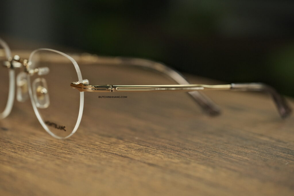 Mẫu gọng kính sang trọng và thanh lịch -  Montblanc Rimless Gold Eyeglasses MB0268O 001 DSCF4940