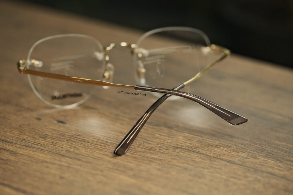 Mẫu gọng kính sang trọng và thanh lịch -  Montblanc Rimless Gold Eyeglasses MB0268O 001 DSCF4941