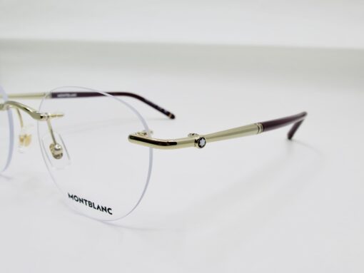 Gọng kính Montblanc Rimless Burgundy Gold Eyeglasses MB 0244O Gọng kính Nam
