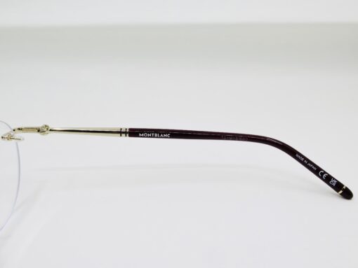 Gọng kính Montblanc Rimless Burgundy Gold Eyeglasses MB 0244O Gọng kính Nam 6