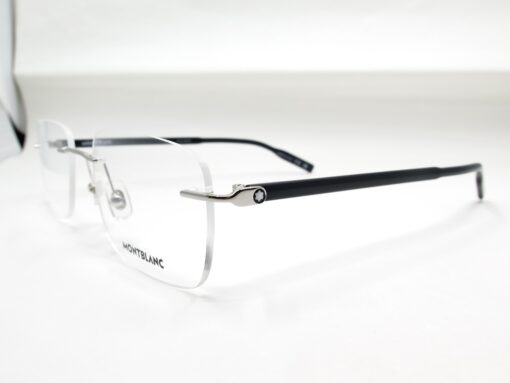Gọng kính Montblanc Platinum Black Resin Eyeglasses MB0221O Gọng kính Nam