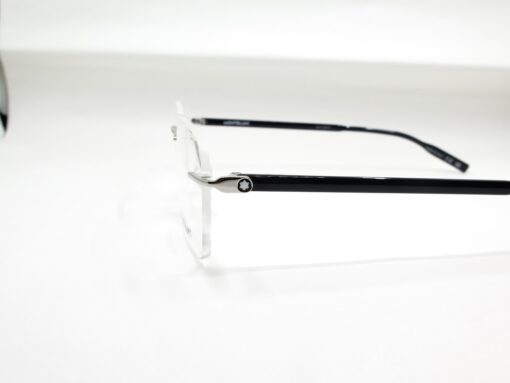 Gọng kính Montblanc Platinum Black Resin Eyeglasses MB0221O Gọng kính Nam 7