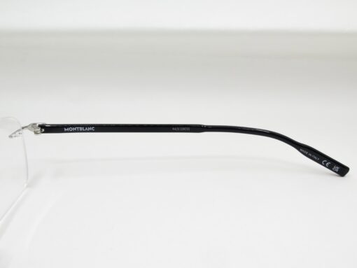 Gọng kính Montblanc Platinum Black Resin Eyeglasses MB0221O Gọng kính Nam 5