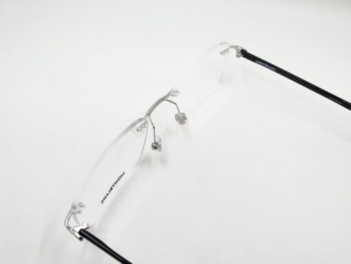 Gọng kính Montblanc Platinum Black Resin Eyeglasses MB0221O Gọng kính Nam 4