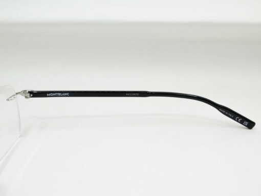 Gọng kính Montblanc Platinum Black Resin Eyeglasses MB0221O - Image 5