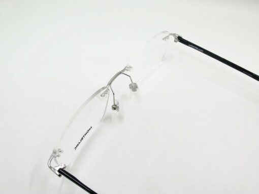 Gọng kính Montblanc Platinum Black Resin Eyeglasses MB0221O - Image 4