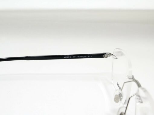 Gọng kính Montblanc Platinum Black Resin Eyeglasses MB0221O - Image 6