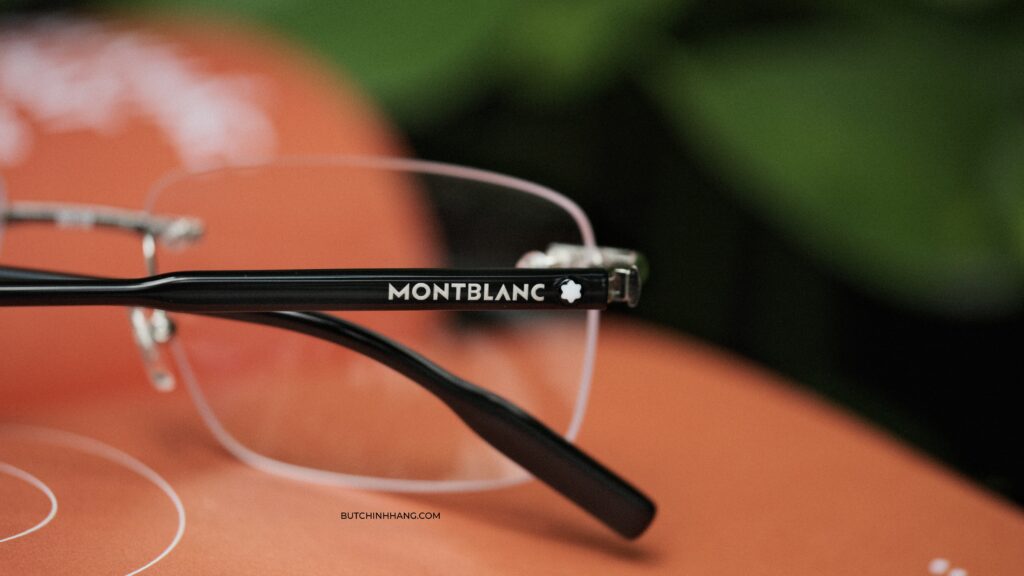 Gọng kính Montblanc Rimless Silver Havana Eyeglasses MB0088O - DSCF5444