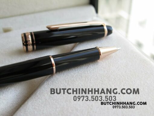 Bộ set Bút Montblanc Meisterstuck Classique Red Gold Plated Rollerball Pen & Ví namecard Holder 130451 - Hình ảnh 5