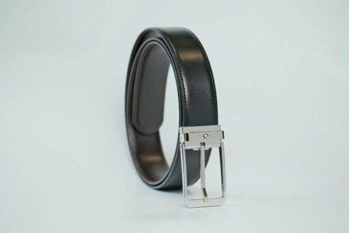 Thắt lưng Montblanc Steel Pin Buckle Black/Brown Reversible Leather Belt 124383 – 3,5cm Thắt Lưng Nam Mới Nguyên Hộp 2
